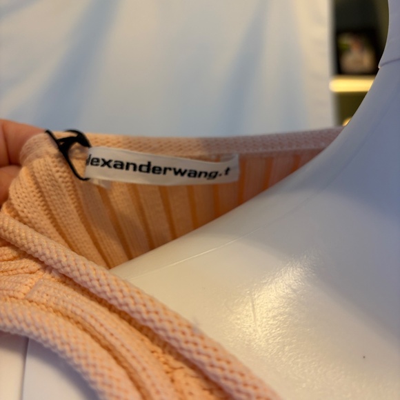 Alexander Wang Peach Ribbed Knit Tank Top – Size Medium - Picture 6 of 8